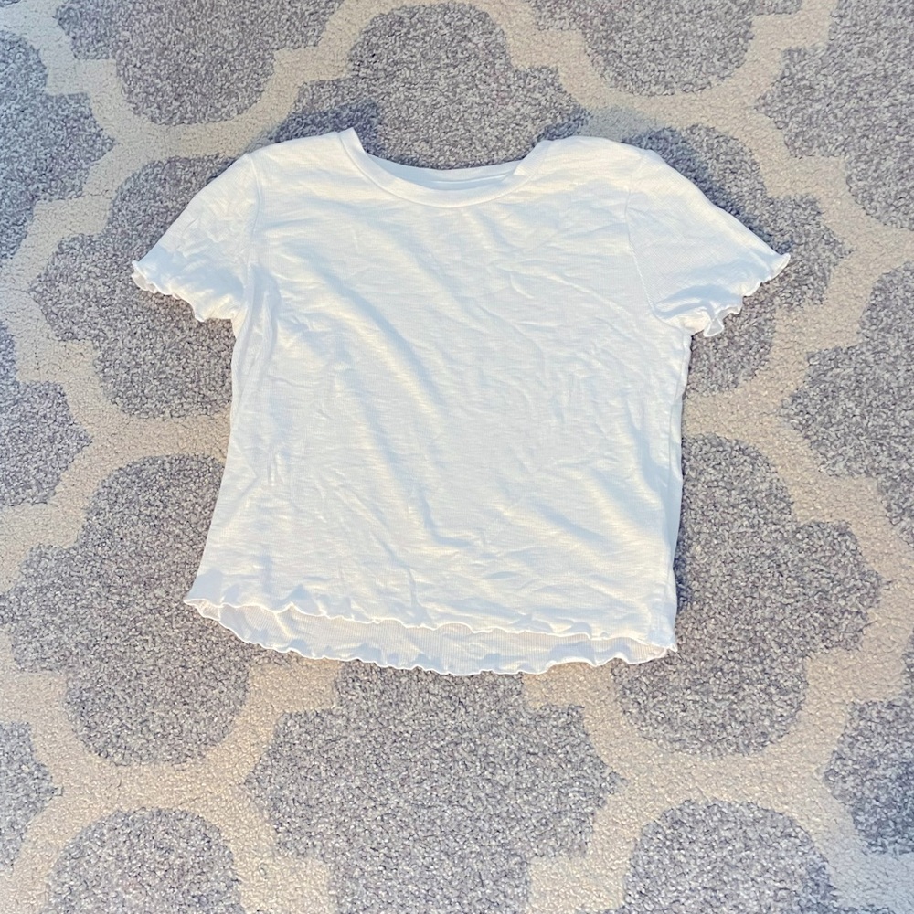Aerie Cropped XS White Shirt